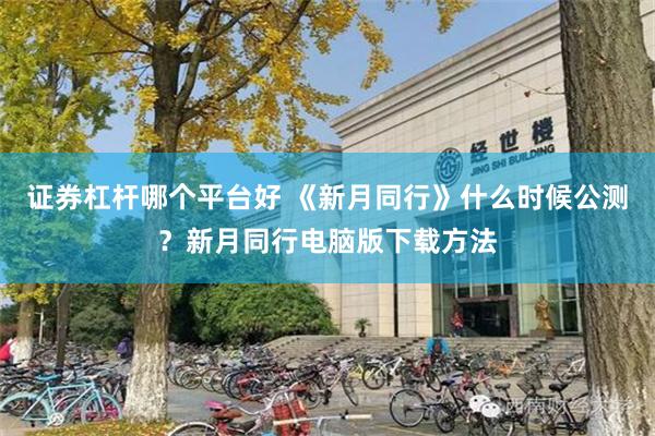 证券杠杆哪个平台好 《新月同行》什么时候公测？新月同行电脑版下载方法