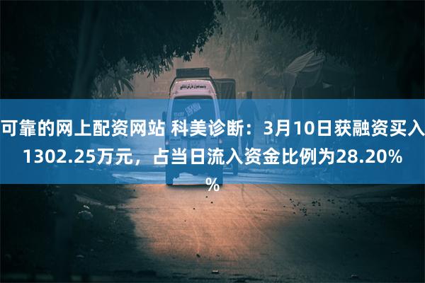 可靠的网上配资网站 科美诊断：3月10日获融资买入1302.25万元，占当日流入资金比例为28.20%
