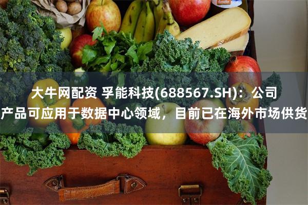 大牛网配资 孚能科技(688567.SH)：公司产品可应用于数据中心领域，目前已在海外市场供货