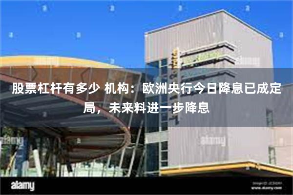 股票杠杆有多少 机构：欧洲央行今日降息已成定局，未来料进一步降息