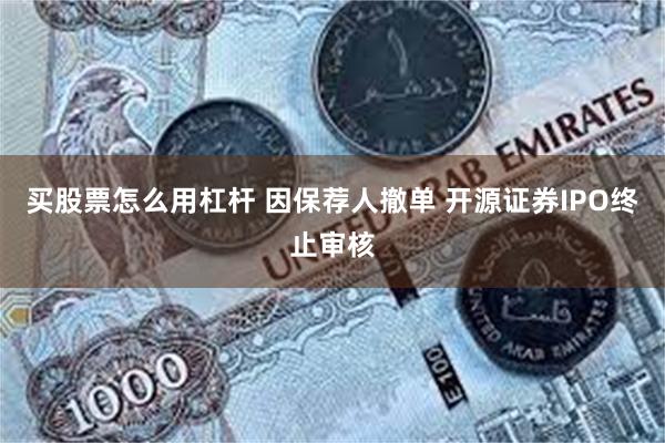 买股票怎么用杠杆 因保荐人撤单 开源证券IPO终止审核