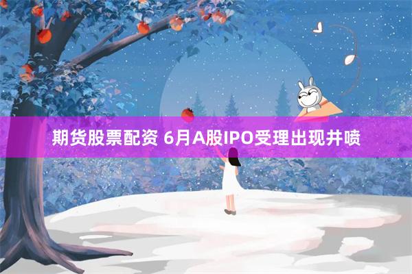 期货股票配资 6月A股IPO受理出现井喷
